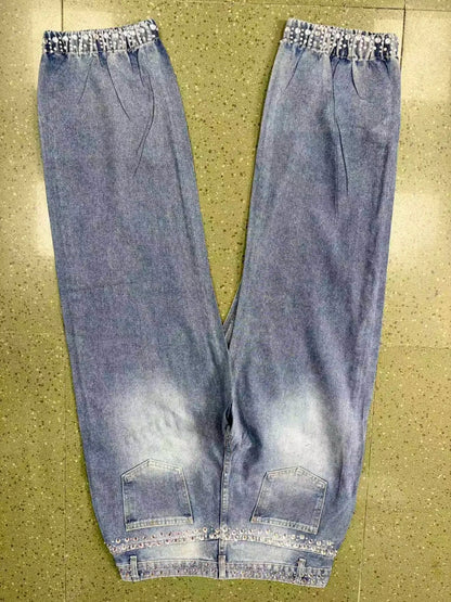 Fashion Women's Low Rise Denim Jeans Sexy Design 2026 New Summer Loose Fit Casual Trousers Universal Natural Waist Light Fold