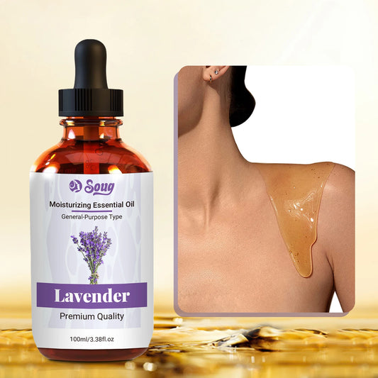 100ml Lavender Plant Essential Oil Massage SPA Moisturizing Comfortable Calming Nourishing and Moisturizing  Essence No Additive