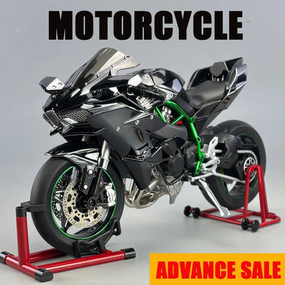 Spray 1:6 Kawasaki Racing Ninja 500 H2R Motorcycle Simulation Sound Light  Fast And Furious Collection Model car Gift