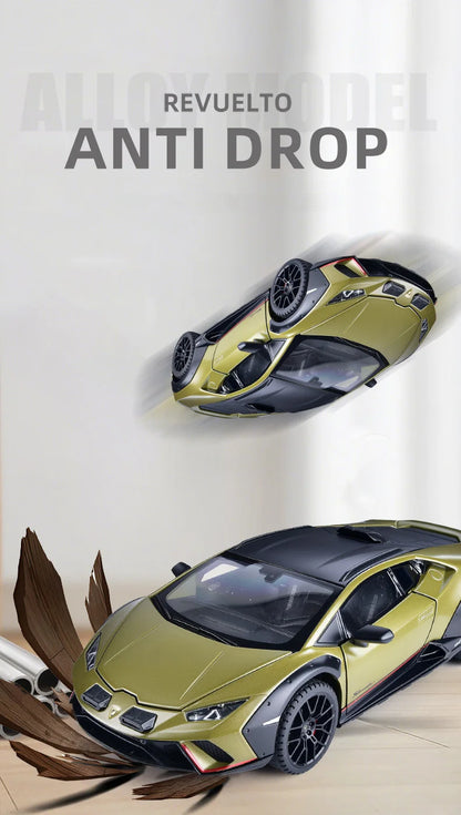 Lamborghini Huracan Sterrato 1:24 Alloy Scale Car Model Diecast Metal Vehicle Miniature Car Sound＆light Toy Car Gift