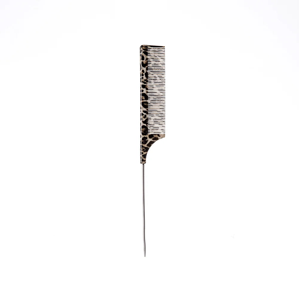 1/2/3pcs Leopard Print Comb Set Anti-Static Wide Teeth Afro Braid Fork Comb Rat Tail Curly Hair Styling Tools