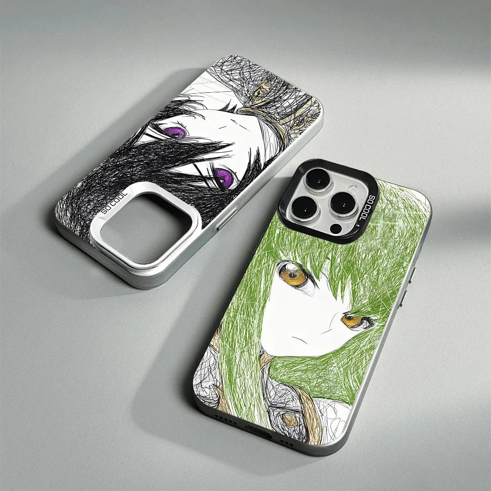 luxury comic Code Geass Phone Case For iPhone 17 16 15 14 13 12 11 Pro MAX Matte Shockproof Back Anti Fall Matte Cover