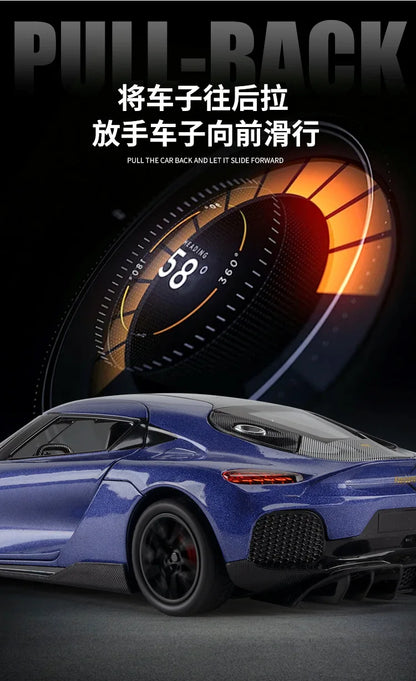 Koenigsegg Gemera 1:24 Car Alloy Diecast Model Collect Hobby Model Ornaments Gift For Friend Pull Back Toy New Style Sports Car