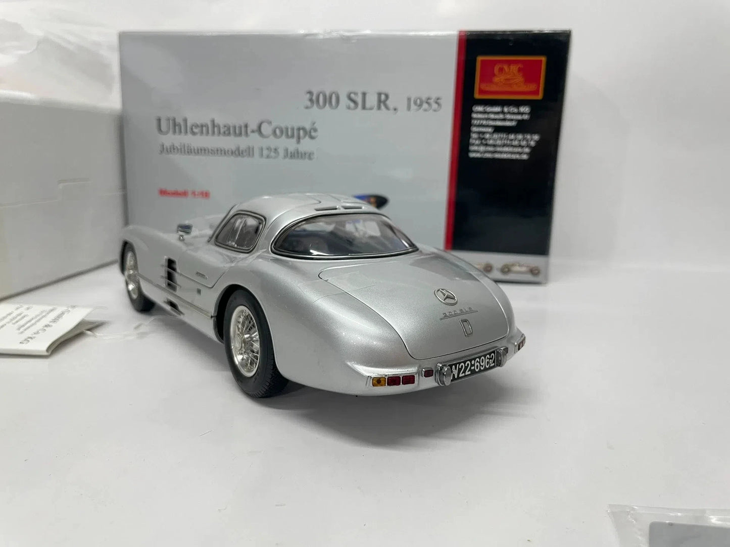 CMC 1:18 300 SLR Uhlenhaut Coupe 1955 Vintage Car Simulation Limited Edition All Open Alloy Metal Static Car Model Toy Gift