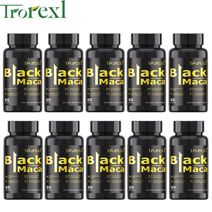 Natural 60 Tablets Black Maca ERECTEnhancer, Male Power Strength Supplements for Volume Enhancing, Max Stamina Capsule for Man