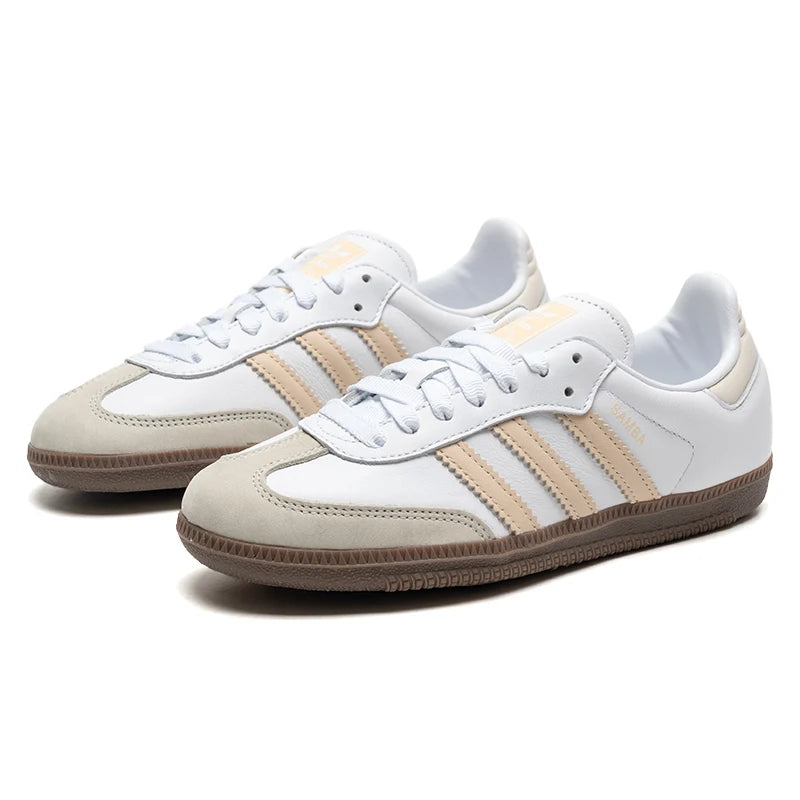 Adidas Originals Samba Women's Sneakers Retro Trendy Fashion T-Toe Shoes Low-Top Lightweight Casual Shoes Jh7300