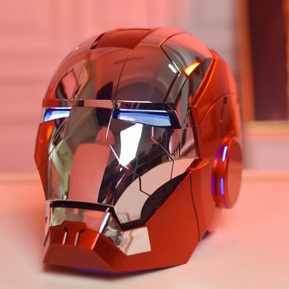 New AutoKing 1/1 Mk5 Iron Man Helmet Cosplay Voice Control Eyes with Light Model Toys for Adult Electric Wearable Gift