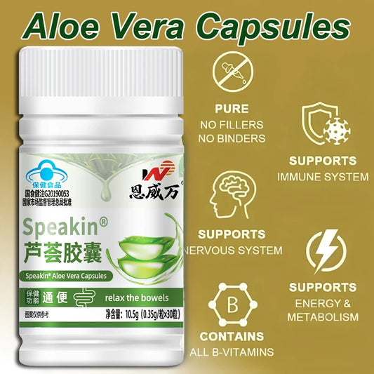 Aloe Vera Extract - Powerful Fat Burner, Fat Loss, Colon Cleanse, Detox, Metabolism Booster, Weight Loss Capsules, beauty
