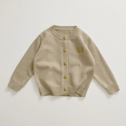 Fashion Baby Girl Boy Embroidery Cardigan Infant Toddler Child Sweater Long Sleeve Kid Knitwear Coat Casual Baby Clothes 18M-10Y