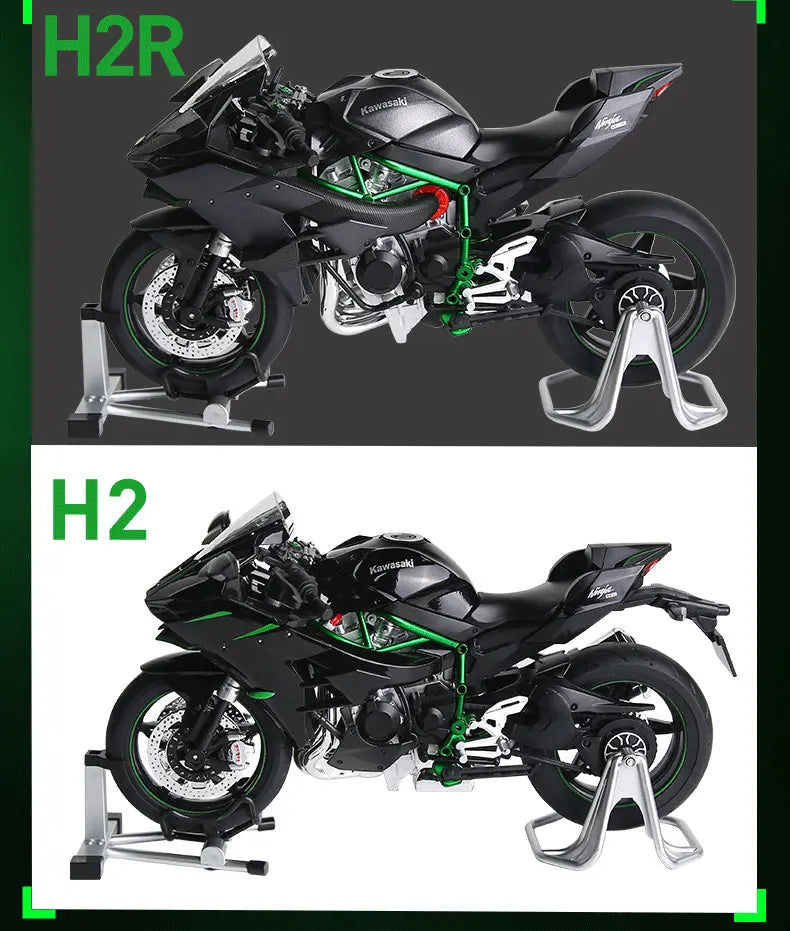 Kawasaki H2R motorcycle scale 1:9  model alloy simulation motorcycle model hand-made ornaments gift