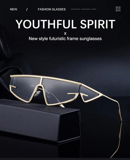 Y2K Punk Shield Irregular Sunglasses Women Luxury Brand Steampunk Cycling UV400 Goggle Eyewear Trendy WindProof Sun Glasses 2026