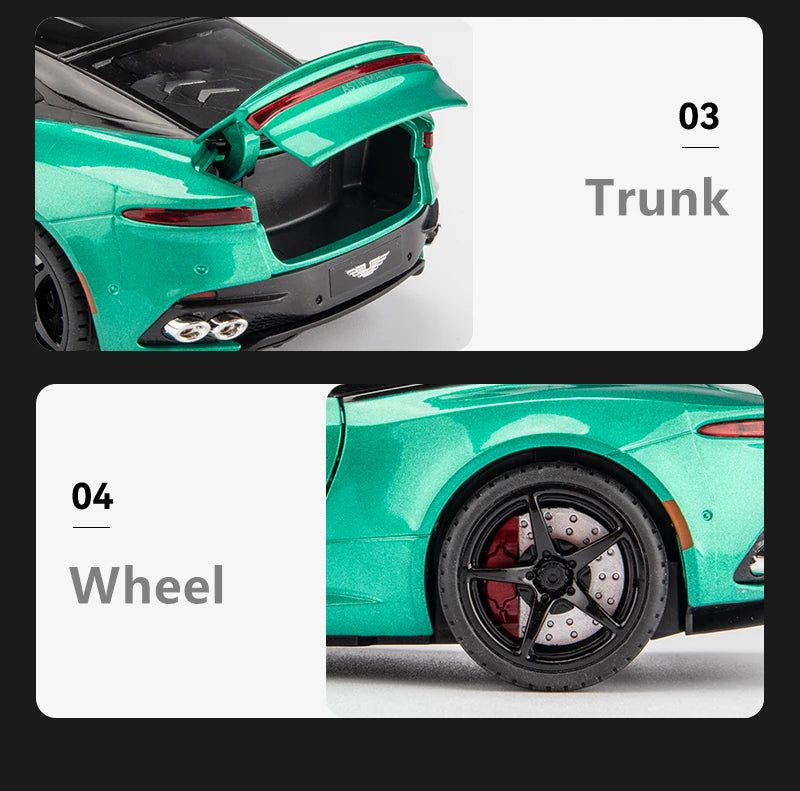 Aston Martin DBS Superleggera 1:24 Alloy Sports Car Diecasts & Toy Vehicles Metal Car Model Simulation Collection Toys Gift