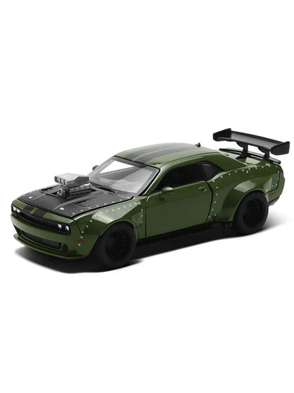 CCA 1:36 Dodge Challenger Alloy DIY Race Car - Detachable & Customizable Parts, Buildable Model Kit for Collectors