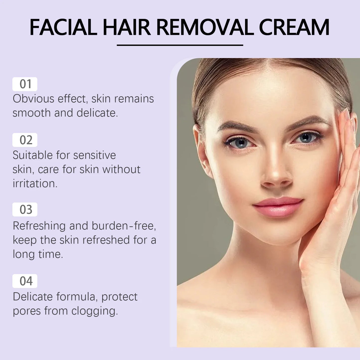 Viareline Aloe Vera Facial Hair Removal Cream Lasting Soothing Growth Inhibitor Good Smell For Women Man Body Remove Hair Creams