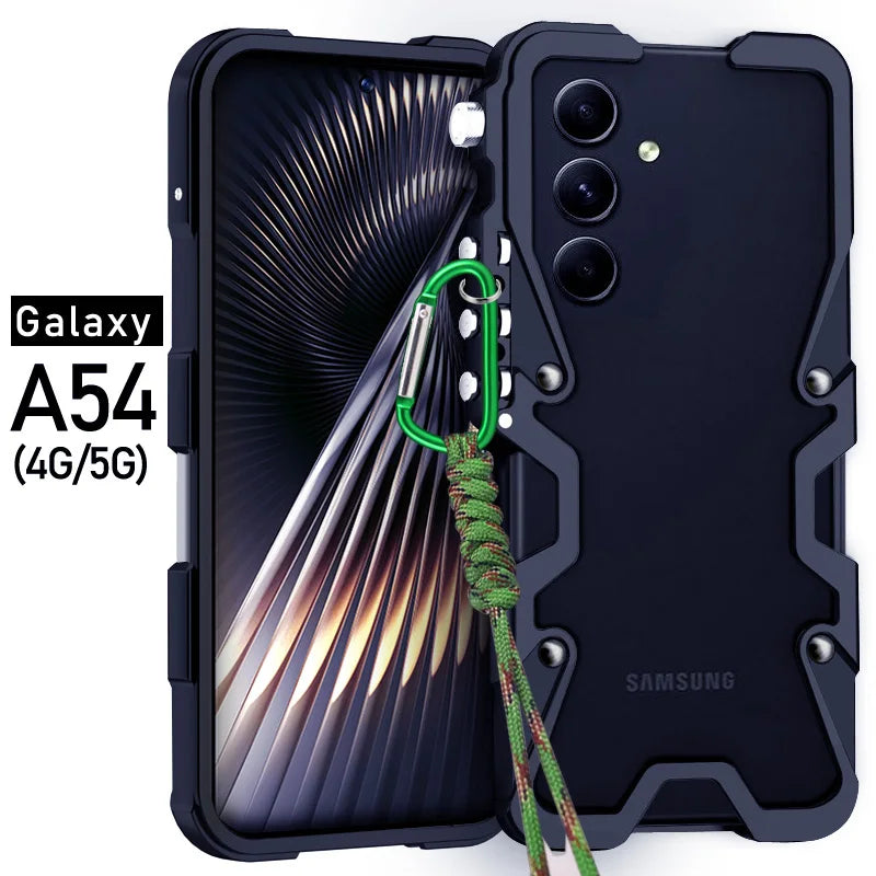 Luxury Aluminum Metal Bumper Case For Samsung Galaxy A54 A53 A15 A25 A35 A52 A52S A55 A72 A73 Case Shockproof Cover Funda Coque