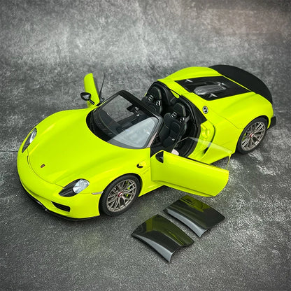 AUTOART car model simulation 1/18 Porsche 918 Car Model alloy room ornament display cars model boy collection christmas gift