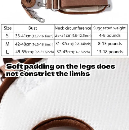 Portable multi-functional towing backpack, double-shoulder dog backpack, crossbody pet transport bag, breathable outdoor pet bag