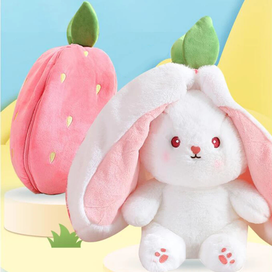 Cute Rabbit Plush Toys Strawberry Carrot Style Delicate And Soft Child Birthday Gift Sleeping Companion 18CM/25CM/35CM