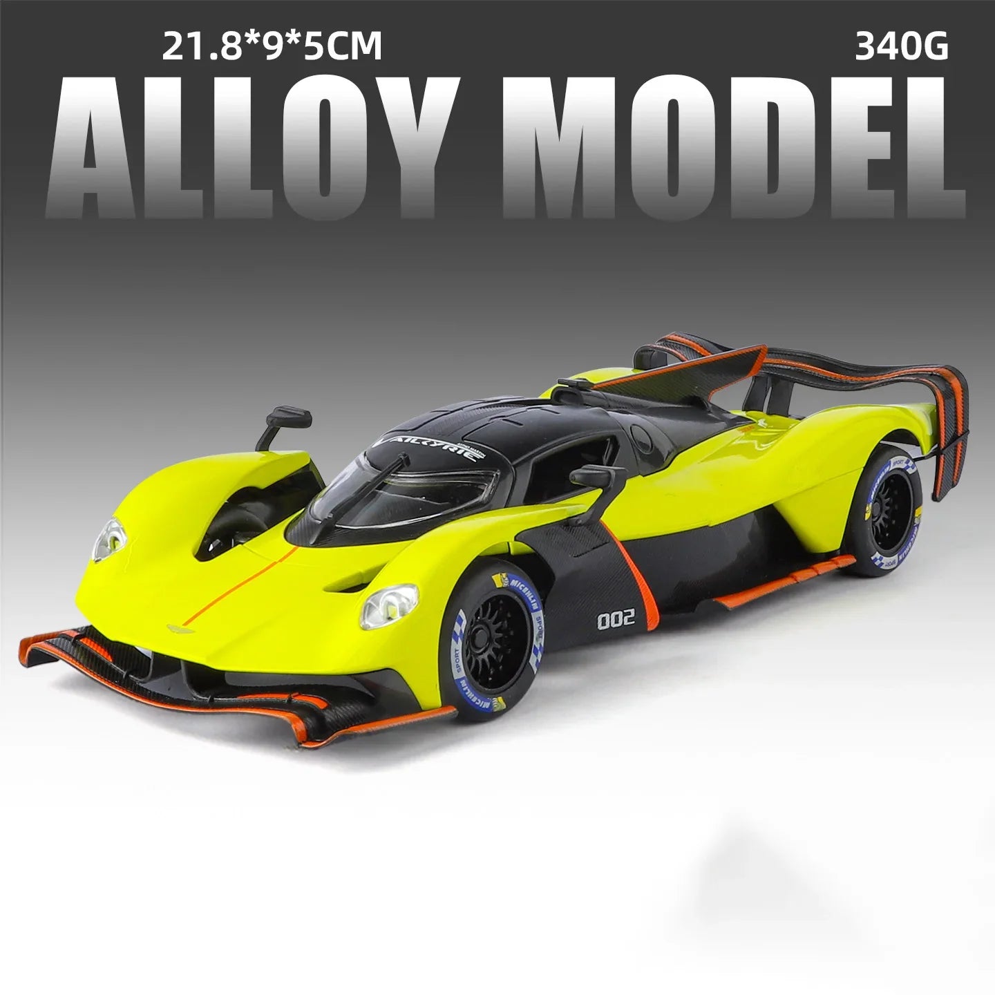 Aston Martin Valkyrie AMR PRO 1:24 Alloy Car Model Sound and Light Pull Back Toy Collectibles Gift