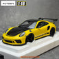 AUTOART 1/18 Scale New Porsche 911 (991.2) GT3 RS Weissach Package Car model Sports car Static collection