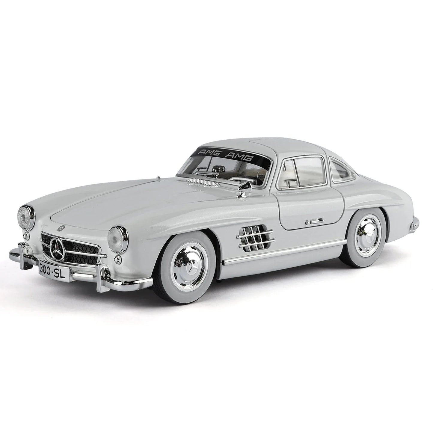 Mercedes Benz 300SL Classic 1:18 Car Alloy Diecast Car Model Home Interior Decoration Ornaments Sound & Light Collect Hobby Gift