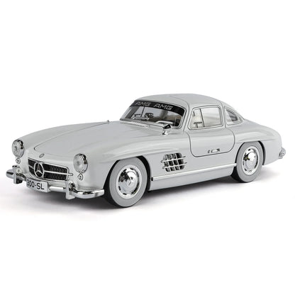 Mercedes Benz 300SL Classic 1:18 Car Alloy Diecast Car Model Home Interior Decoration Ornaments Sound & Light Collect Hobby Gift