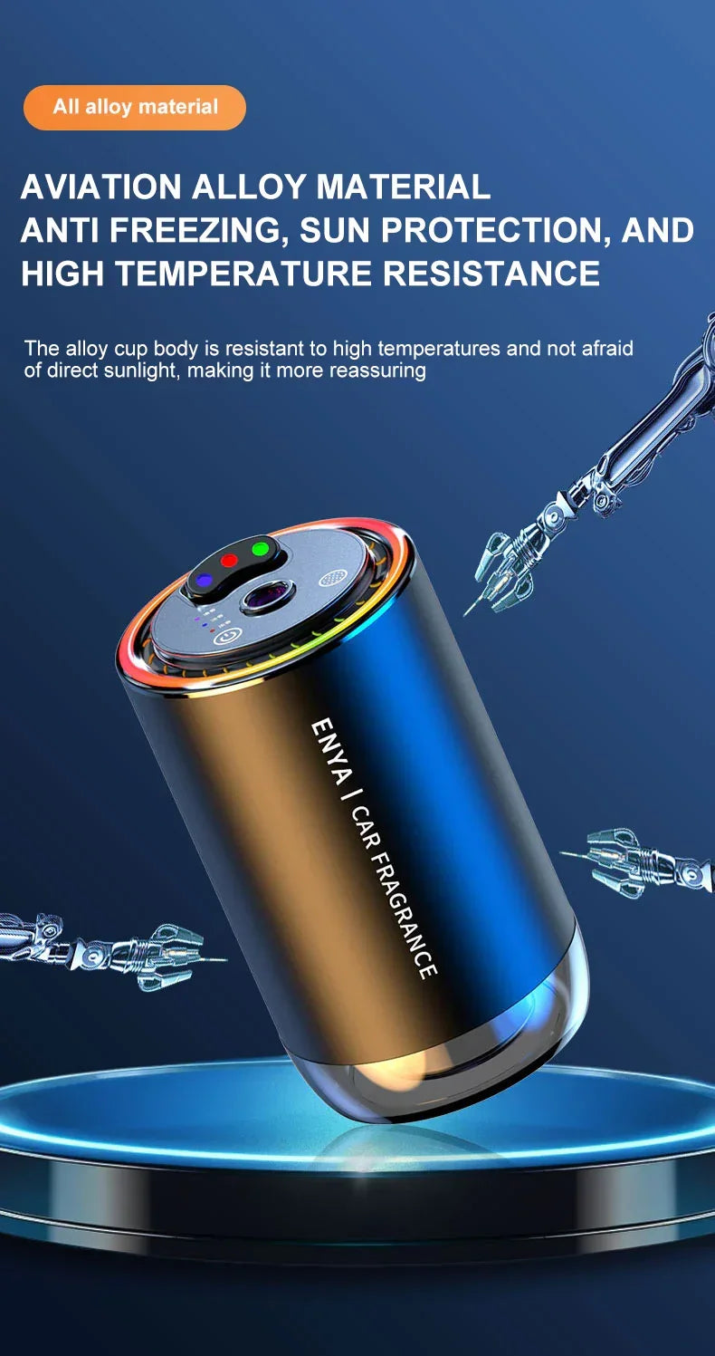 Car Air Freshener 3 Color Essential Oil Fragrance Diffuser Smell Distributor USB Rechargeable Aromatherapy Scent Air Refresher