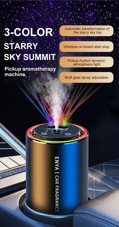 Car Air Freshener 3 Color Essential Oil Fragrance Diffuser Smell Distributor USB Rechargeable Aromatherapy Scent Air Refresher