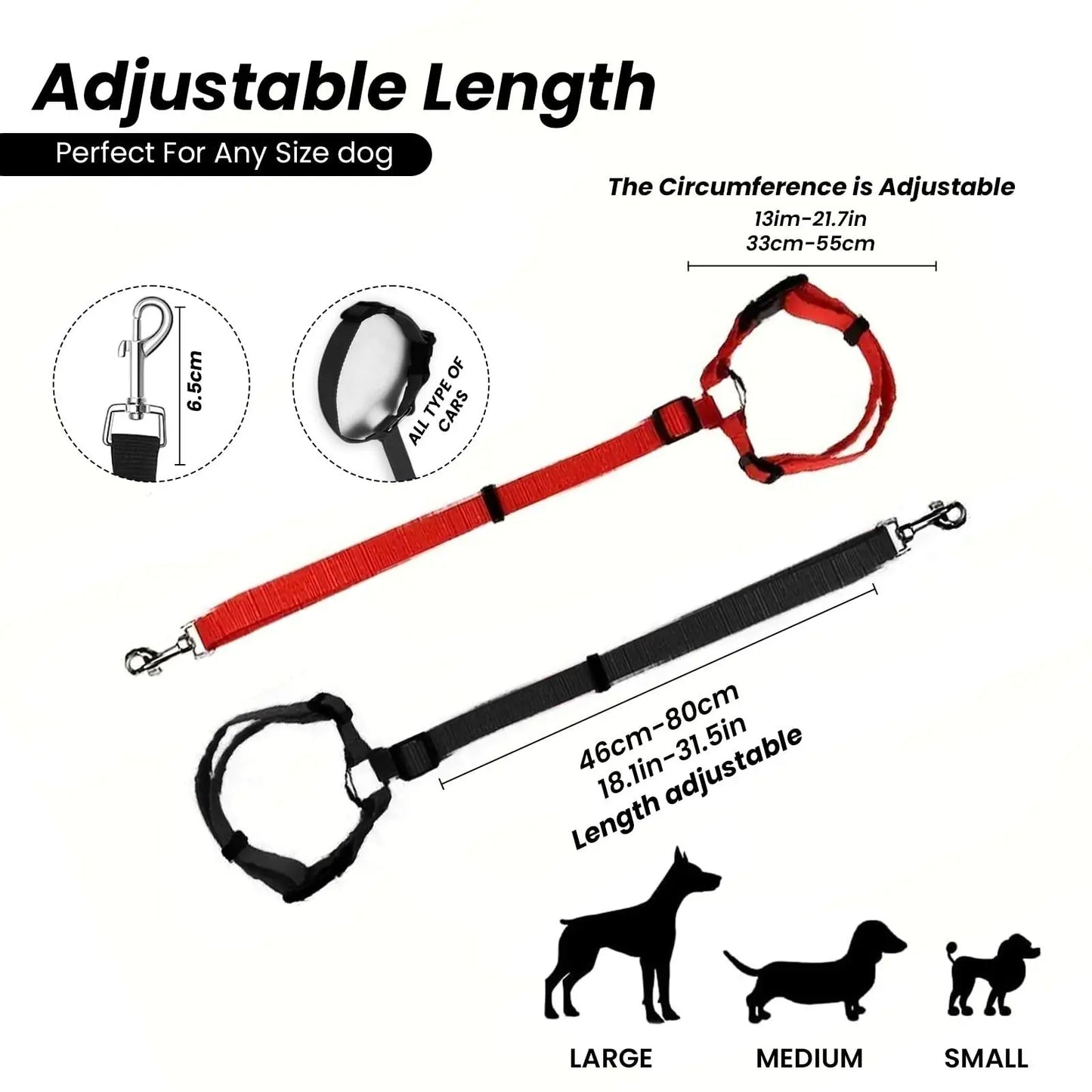 Adjustable Pet Cat Dog Car Seat Belt Pet Seat Vehicle Dog Harness Lead Clip Safety Lever Traction Dog Collars Dog Accessoires