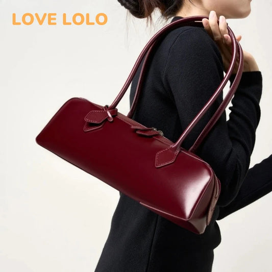 Genuine leather bag woman  luxury bag vintage long shoulder bag Handbags ladies underarm Bag Shopping bag