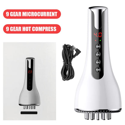 Electric Microcurrent Meridian Brush Body Massager GuaSha Red Light Hot Compress Scraping Lymphatic Drainage Device Fat Burner