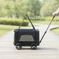 Rolling Pet Carrier Foldable Wheeled Pet Carrier Smooth Spacious for Small Pets, Travel, Vet Visits