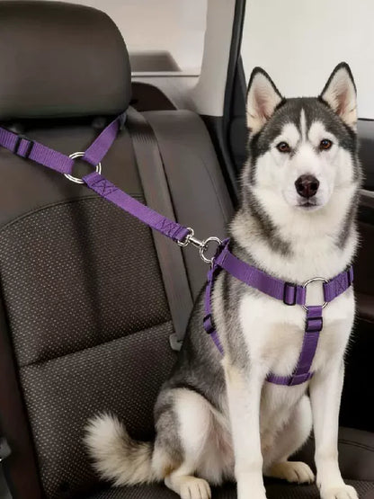 Car Dog Safety Belt Pet Leash Adjustable Durable Nylon Strap For Small Medium Dogs Anti Shock Vehicle Travel Seat Belt Lead