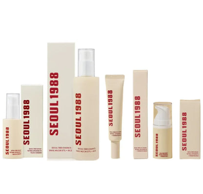 Seoul 1988 Retinal Liposome Face Cream,Snail Mucin Essence Rice Moisturizing Soothing Toner,Retinol Eye Serum,Korean Skincare