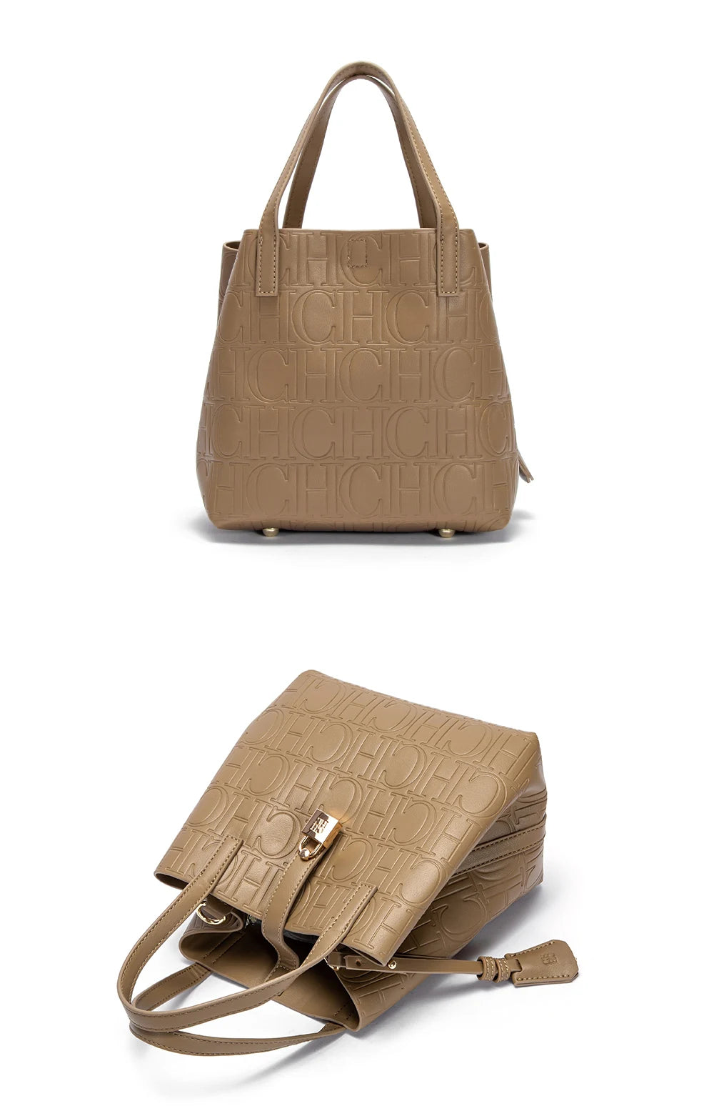 CH Classic Simple Solid Color Women's New Large Capacity Handbag Letter Element Women's Handbag