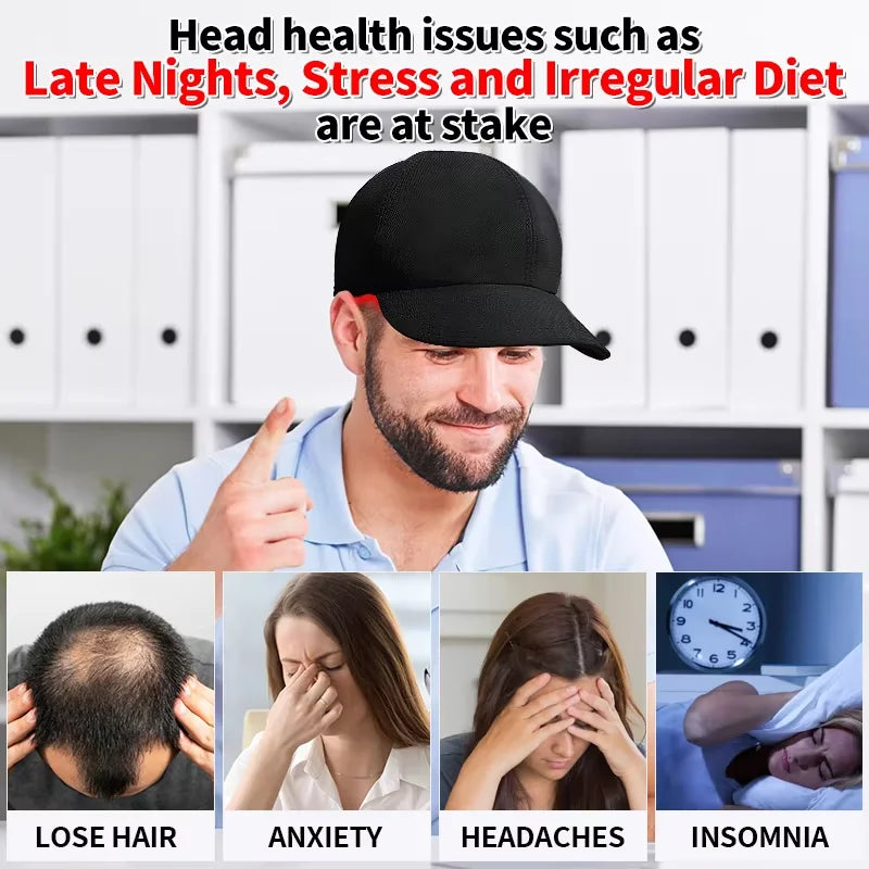 660 850 nm Red Infrared LED Light Hat Hair Regrowth Cap