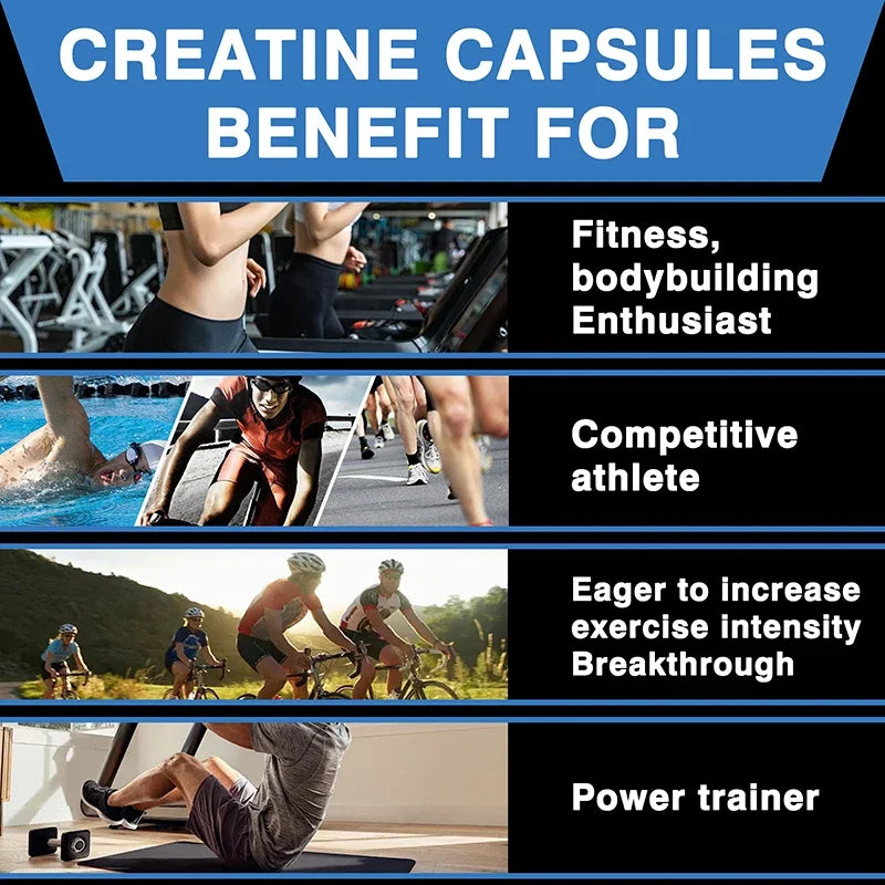 Creatine Monohydrate 3000mg- Supports Muscle, Energy and Cognitive Function, Increases Lean Muscle Mass - Gluten FreeSupplements