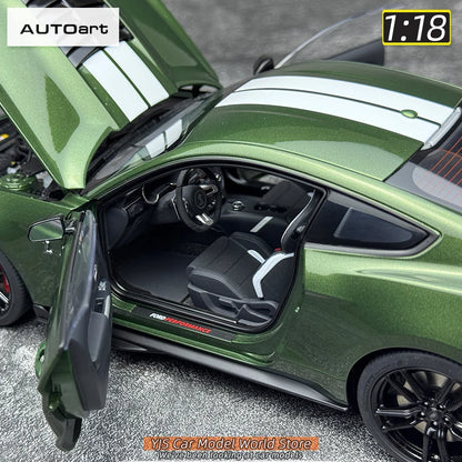 AUTOART New 1/18 scale Ford Mustang Shelby GT500 WHITE SILVER  Sports car model Static display Collection Holiday gift 73097