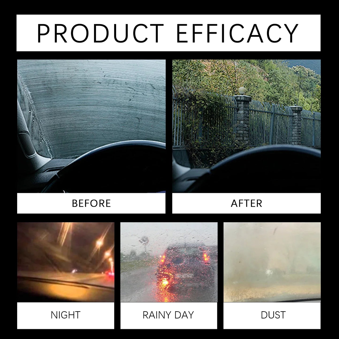 Automotive Car Oil Film Cleaning Brush,150ml Glass Oil Film Remover for Car Window,Windshield Brush For Car Care