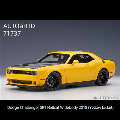 AUTOart 1/18 Dodge Challenger SRT 2023 Hellcat Widebody 2018 Car model Static model sports car birthday gift