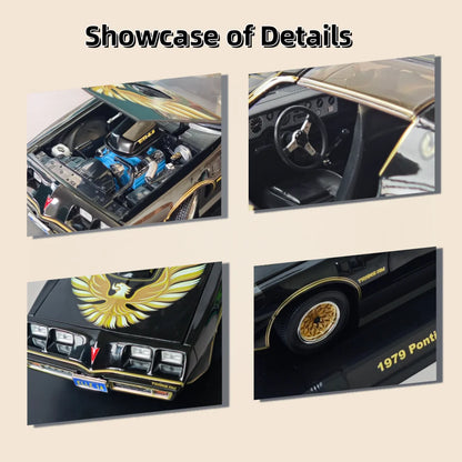 Die-cast 1:18 Scale 1979 Pontiac Firebird Tram Simulation Alloy Static Car Model Gift Toy Ornament Birthday Gift Home Decoration