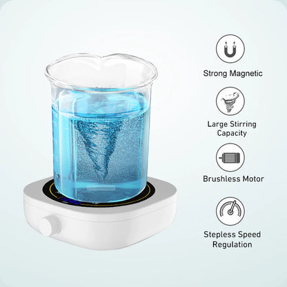 WESTTUNE Digital Display Magnetic Stirrer Laboratory Magnetic Mixer Portable Liquid Stirrer Plate with Stir Bar 200-2000 RPM