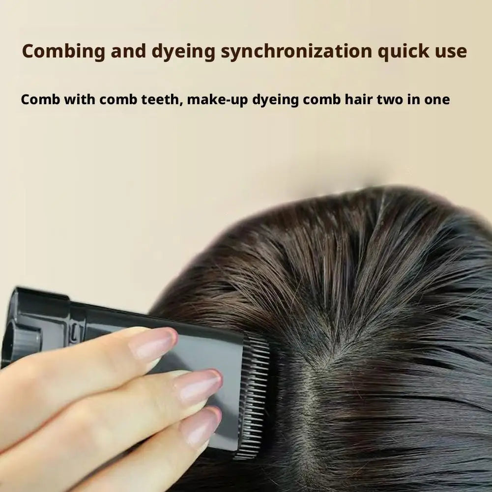 2-in-1 Instant Comb Hair Dye, Touch up Comb, Waterproof Sweat proof Hair Dye Comb for Gray Hair Coverage Beard Hair Color Stick