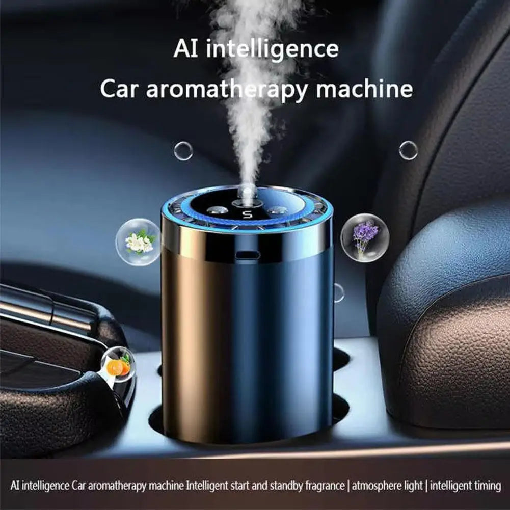 Smart Car Air Freshener Car Fragrance Diffuser Auto Adjustable Modes RGB Music Syncing Light And Starry Sky Projection ﻿