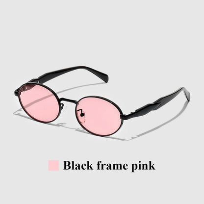 Ruiao 2026 Fashion Oval Sunglasses for Women Luxury Designer Metal Frame UV400 Sun Protection Shades Brand New Arrival Eyewear