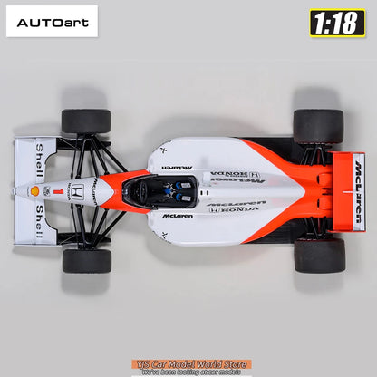 AUTOART New 1/18  Honda MP4/6 1991 #1 (with McLaren logo)  Car model  Send to a friend  Personal collection Static ornament
