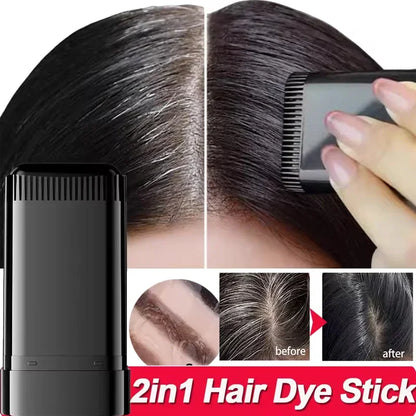 Hair Dye 2 in1 -Stick with Comb,Quick Gray Coverage,Easy Application,Quickly Dye Hair Long Lasting Temporary Hair Coloring Pen