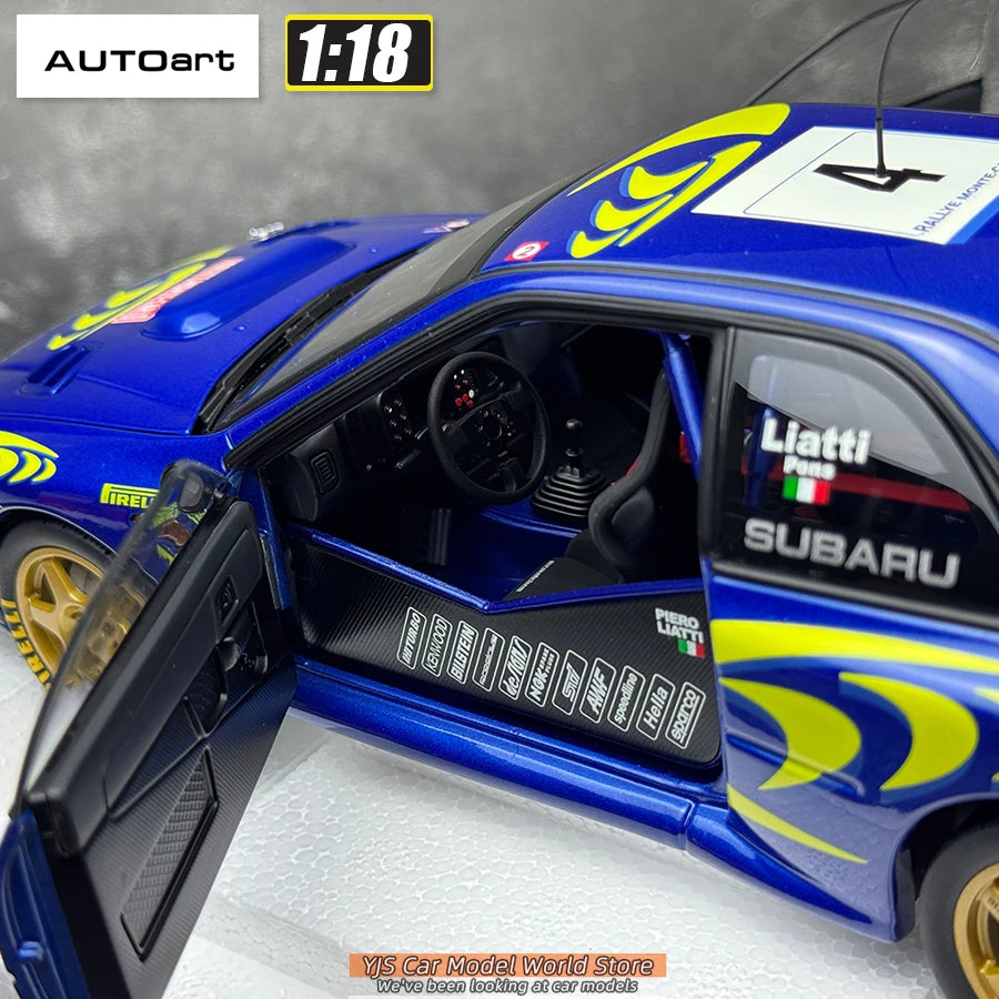 AUTOART Die-cast car model 1/18 Subaru Impreza WRC Rally of Monte Carlo  Static display car models