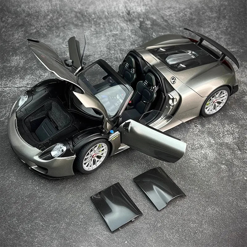 AUTOART car model simulation 1/18 Porsche 918 Car Model alloy room ornament display cars model boy collection christmas gift