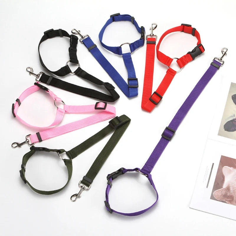 Adjustable Pet Cat Dog Car Seat Belt Pet Seat Vehicle Dog Harness Lead Clip Safety Lever Traction Dog Collars Dog Accessoires